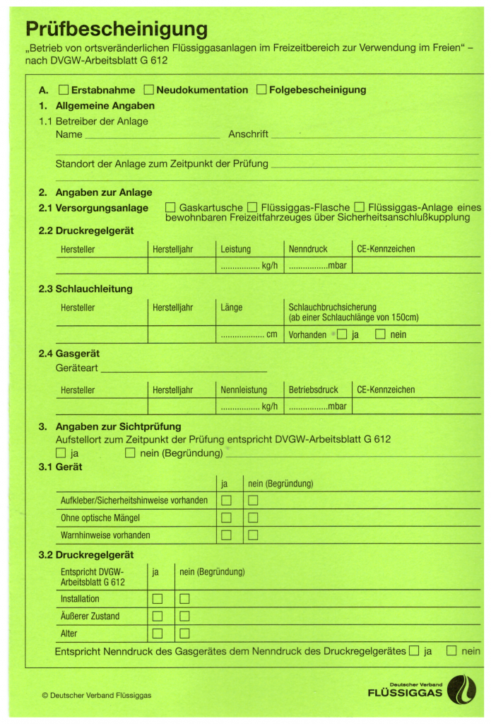 Prüfbuch G 12 grün